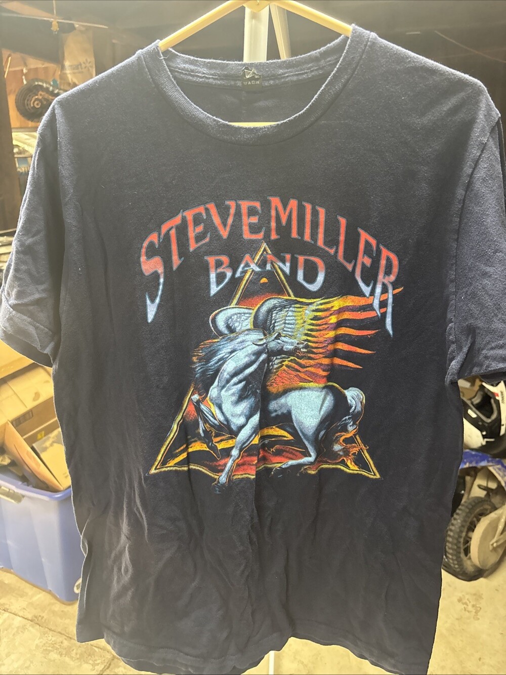 2014 Steven miller band Large T-shirt Navy Blue